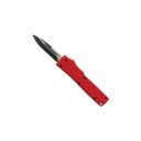 Flashpoint Front-Button Mini OTF Knife - Red Aluminum