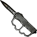 Stealth Carbon Fusion OTF Knuckle Knife - Two-Tone Dagger