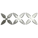 Skullmark Balanced Quad-Point Throwing Star Set - Silver