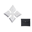 Compass Edge Balanced Throwing Star - Polished Silver