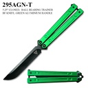 Stealth Slot Bearing-Glide Butterfly Knife - Green Aluminum