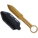 Gilded Sentinel Ring-Retention Boot Knife - Matte Gold