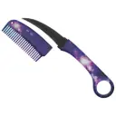 Cosmic Disguise Karambit Comb Knife - Galaxy Purple