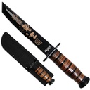 Gunslinger Tribute Survival Knife - Black Leather