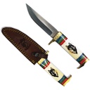 Wolf Trail Heritage Hunting Knife - Bone & Brass